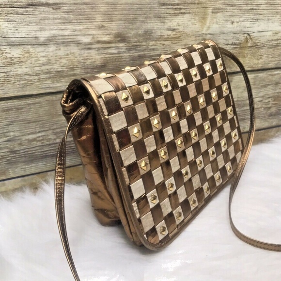 Vntg Very Special Things Metallic Woven Purse - Picture 2 of 12